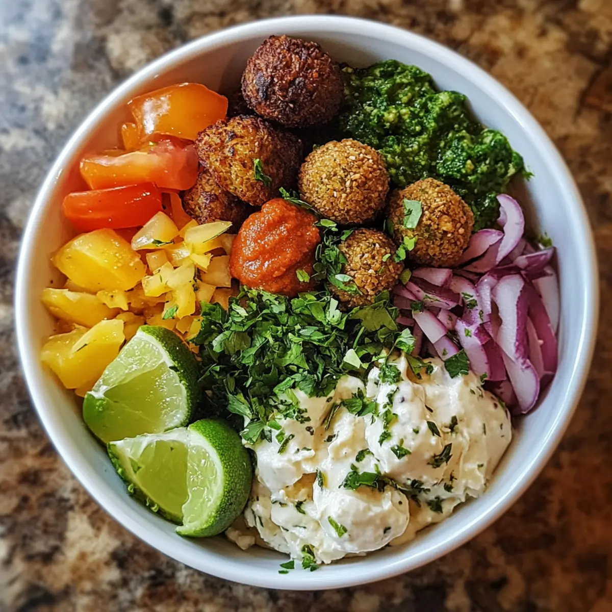 Ultimate Delicious Crispy Falafel Mezze Bowl